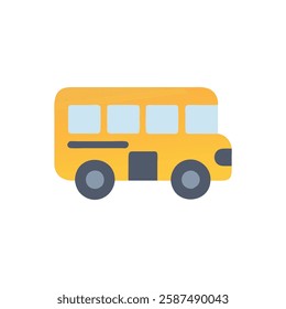 Creative School Bus Illustration Icon