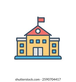 Creative School Icon Illustration Design