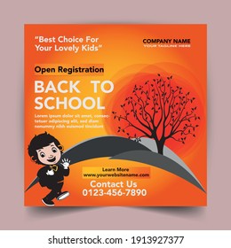 Creative School Social Media Banner Design Template