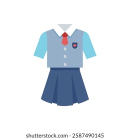 Creative School Uniform Illustration Icon