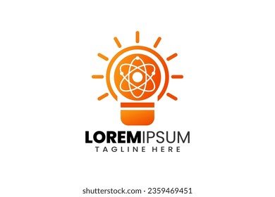 Creative science bulb lamp logo template designs concept vector inspiration education logo symbol