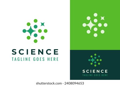 Creative Science Division Cell Spark Genetic Protein Logo Design Template