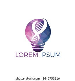 Creative Science genetics vector logo design. Genetic analysis, research biotech code DNA. Biotechnology genome chromosome.	
