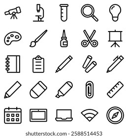 Creative and Scientific Exploration icon set