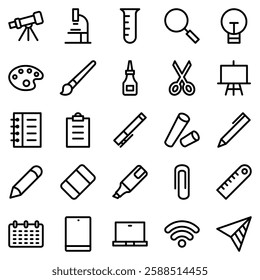 Creative and Scientific Exploration icon set