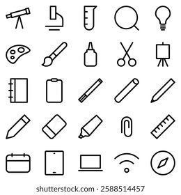 Creative and Scientific Exploration icon set