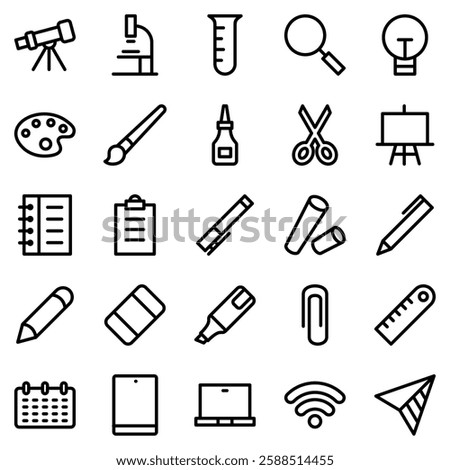 Creative and Scientific Exploration icon set