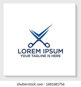 plantilla de logotipo de iconos de tijera creativa, inspiración de logotipo de tijera