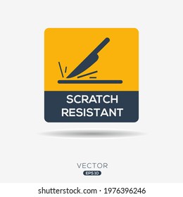 Creative (Scratch resistant) Icon ,Vector sign.