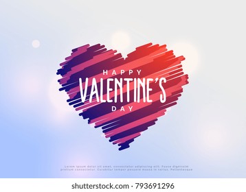 creative scribble hearts for valentine's day