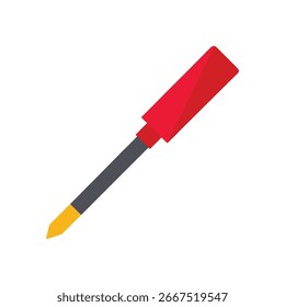 Creative scriber tool illustration ideal for metalworking engineering marking and precision design projects Vector illustration on white background.