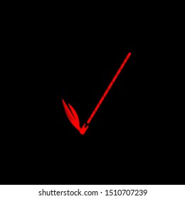 Creative scyhte icon on black backround
