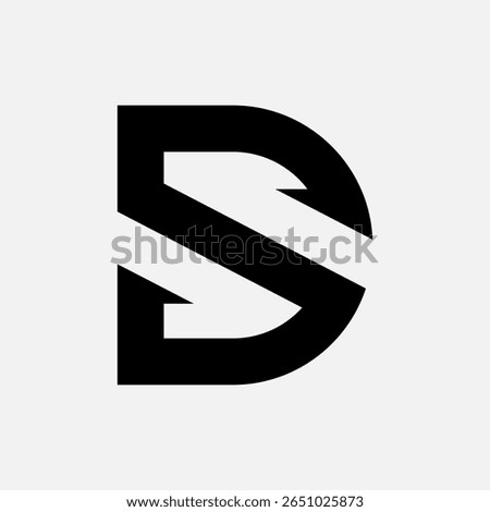 Creative SD initial logo design with modern minimal style, perfect for branding and business identity.