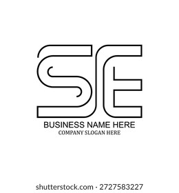 Creative SE Logo Design, moderne minimalistische Branding, einzigartiges SE-Symbol, professionelle SE-Identität, saubere, vielseitige visuelle Identität