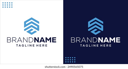 Creative SE Logo in Hexagon Shape, Design Inspiration, Illustration, Vector