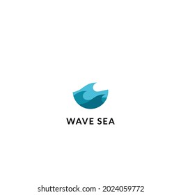 creative sea waves logo design. logo template