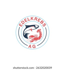 Creative seafood logo with fish, crab, or wave elements, symbolizing freshness and coastal flavor. Ideal for seafood restaurants, fish markets, and ocean-inspired food brands.

