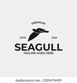 Creative seagull bird logo design concept illustration idea