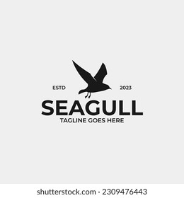 Creative seagull bird logo design concept illustration idea