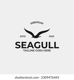 Creative seagull bird logo design concept illustration idea