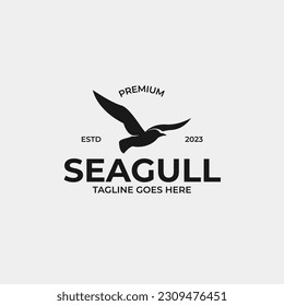 Creative seagull bird logo design concept illustration idea