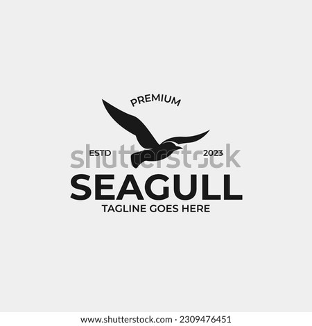 Creative seagull bird logo design concept illustration idea
