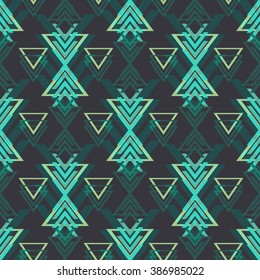 Criativo padrão de fundo geométrico abstrato sem costura em vetor. Hipster Chevron Fashion wallpaper design de impressão colorida.Tapete de arte pop