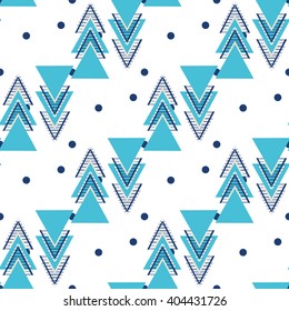 Creative Seamless abstract geometric triangle background pattern in vector. Hipster Chevron Fashion wallpaper bright colored print design .Pop art rug invitation