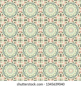 Creative seamless colorful ornament for design and backgrounds. Kaleidoscopic orient popular style. Vector rich pattern.