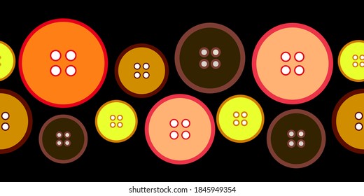 Creative seamless design of colourful buttons background textures. Seamless illustration .