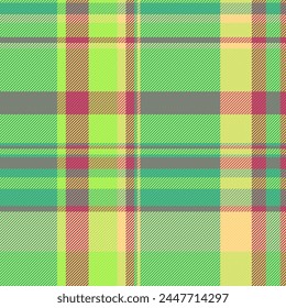 Creative seamless fabric pattern, curtain textile background vector. Suite tartan plaid check texture in mint and green color.