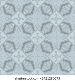 Creative seamless ornament  in gray blue for  design and background.  Vector. 