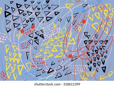 Creative seamless pattern with abstract hand drawn doodle elements
