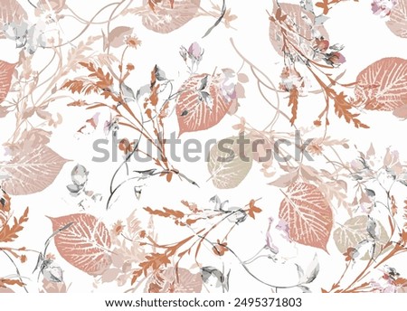 creative seamless pattern with abstract tropical leaves.colorful summer background.botanical flower design for fashion print. 