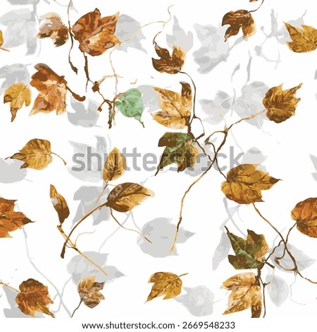  creative seamless pattern with abstract tropical leaves.colorful summer background.botanical leaf pattern. maple leaf pattern. dried leaves vector.
