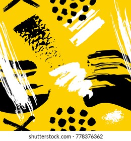 Creative Seamless pattern. Artistic universal background. Hand Drawn textures. Design for poster, card, invitation, header, cover, placard, brochure, fabric.