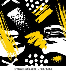 Creative Seamless pattern. Artistic universal background. Hand Drawn textures. Design for poster, card, invitation, header, cover, placard, brochure, fabric.
