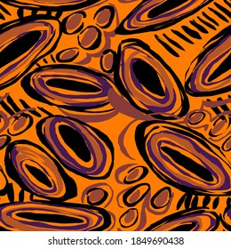 Creative seamless pattern with beautiful bright abstract elements. Colorful texture for any kind of a design. Graphic abstract background. Contemporary art. Trendy modern style.	