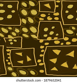 Creative seamless pattern with beautiful bright abstract elements. Colorful texture for any kind of a design. Graphic abstract background. Contemporary art. Trendy modern style.	