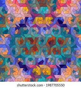 Creative seamless pattern of bright geometric shapes. An element for your flyer design and invitations to bright parties, unique banners, magazines, phone cases, presentations. Vector illustration.