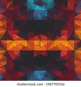 Creative seamless pattern of bright geometric shapes. An element for your flyer design and invitations to bright parties, unique banners, magazines, phone cases, presentations. Vector illustration.