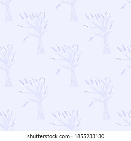 Creative seamless pattern with cartoon forest. Bright summer print with tropical leaves. Tropical pattern. Jungle exotic summer print.	