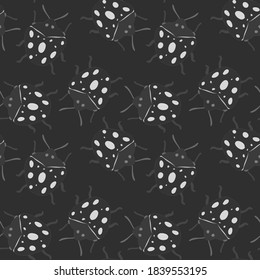 Creative seamless pattern with colorful hand drawn beetles. Colorful print for any design.	
