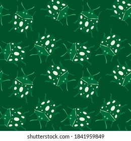 Creative seamless pattern with colorful hand drawn beetles. Colorful print for any design.	