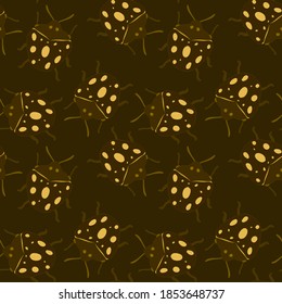 Creative seamless pattern with colorful hand drawn beetles. Colorful print for any design.	