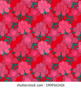 Creative seamless pattern with flowers in ethnic style. Floral decoration. Traditional paisley pattern. Textile design texture.Tribal ethnic vintage seamless pattern. Asian art.	