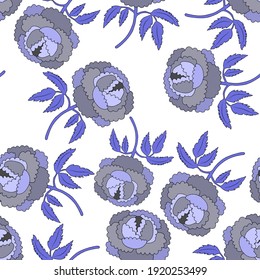 Creative seamless pattern with flowers in ethnic style. Floral decoration. Traditional paisley pattern. Textile design texture.Tribal ethnic vintage seamless pattern. Asian art.	