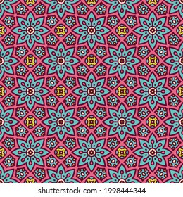 Creative seamless pattern with geometric elements