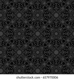 creative seamless pattern. geometric ornament in vintage style. vector illustration. monochrome color