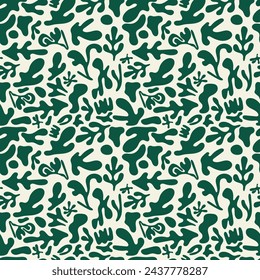 Creative Seamless pattern. Green. Pantone 2024. Suitable background for poster, card, invitation, header, cover, placard, brochure, flyer, fabric, textile and more